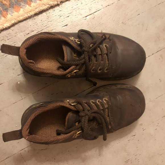 Dr Martins Reeder Brown Leather Lace-up Utility Shoe Steel Toe - Picture 5 of 8